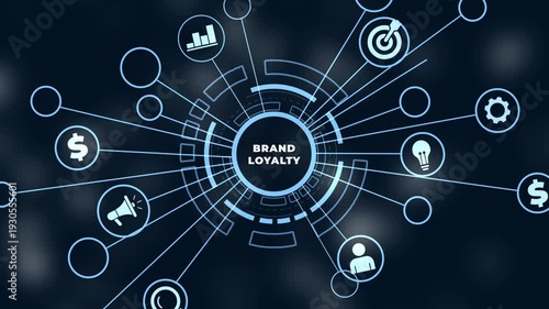 Brand Loyalty Marketing Branding Office Working Accounting Concept.