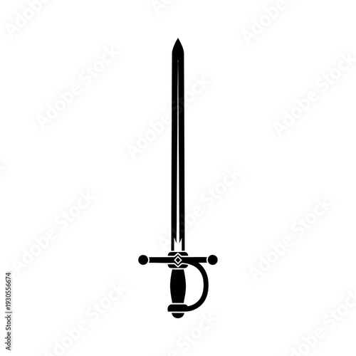 Black and white sword icon.
