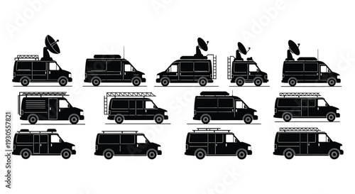 Medical trailer and ambulance tow illustration