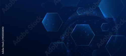 Futuristic digital glowing blue lines technology background with Innovation and connection network background for tech event poster or presentation product business