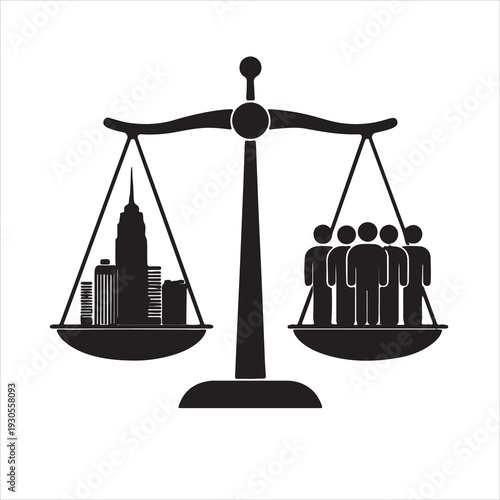 A 3d golden scales of justice symbol balancing a house and money to compare finance and law in a legal equality measurement