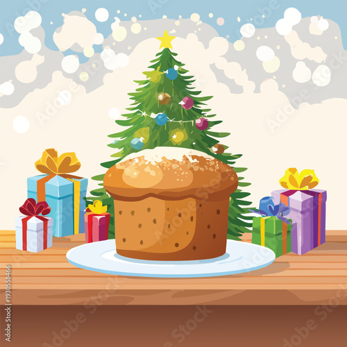 Christmas festive baked goods and presents