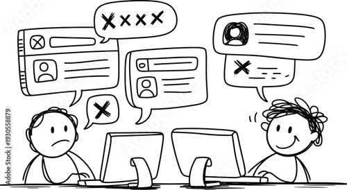 Hand drawn form with question marks and checkboxes