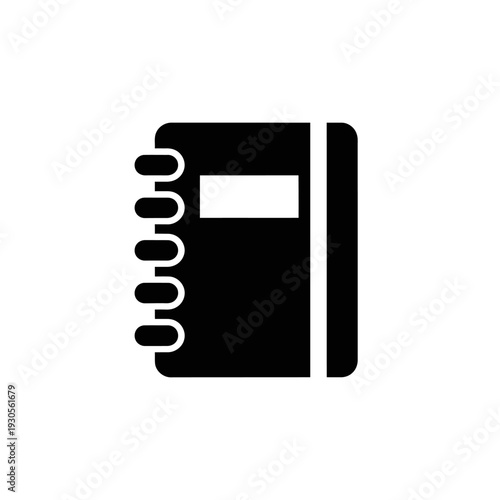 Icon of a Notebook with Spiral Binding and Cover Design for Stationery Products