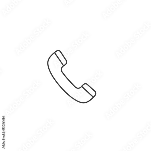 Icon of a Telephone Handset for Communication and Contact Purposes