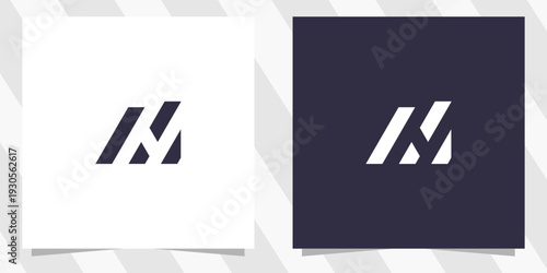 letter h logo design vector