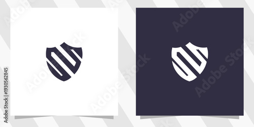 letter s with shield logo design vector