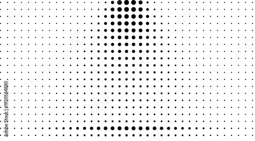 A captivating pattern of black dots forming a triangular shape on a white background.