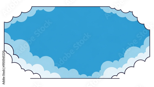 Clouds floating above a serene pool of water from a high vantage point