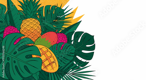 summer vacation tropical beach template design space