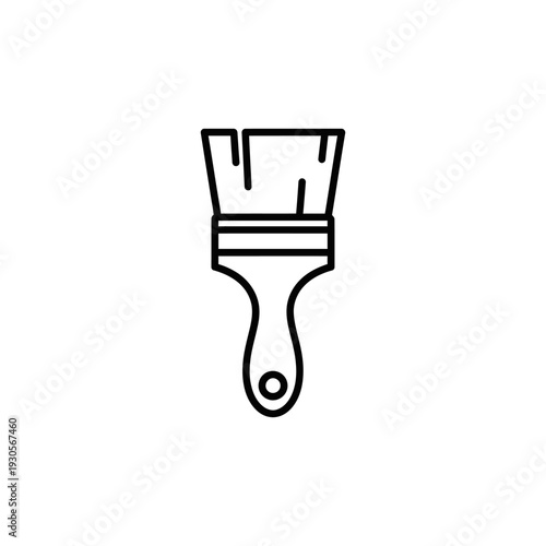 Minimalist Black and White Paintbrush Illustration for Creative Design Projects