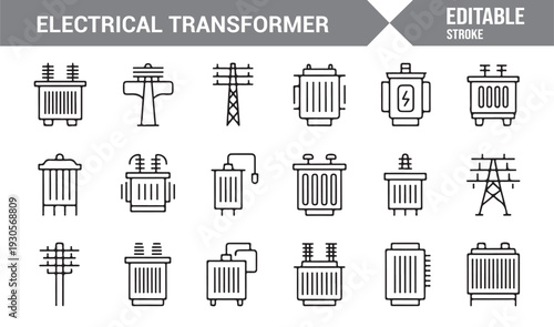 Industrial Power Engineering Outline Symbol Set