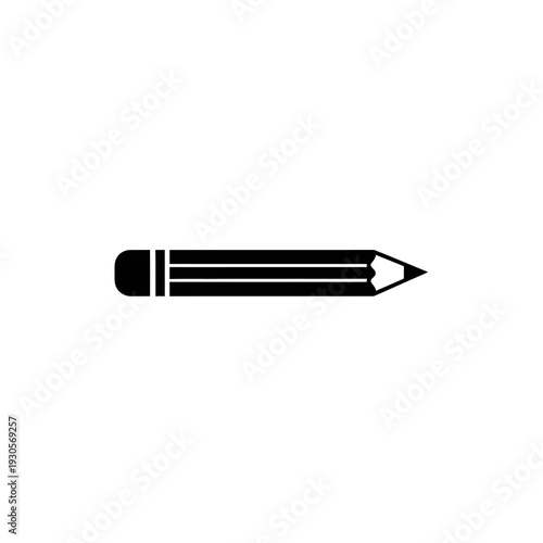Minimalist Black Pencil Icon for Creative and Educational Design Purposes