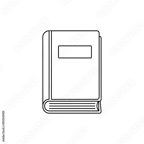 Minimalist Book Icon Illustration for Study and Education Themes