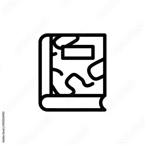 Minimalist Book Icon Illustration for Educational or Digital Use