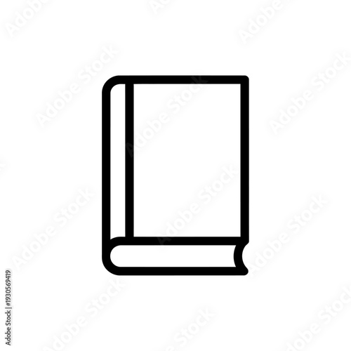 Minimalist Book Icon Illustration for Reading and Literature Concept