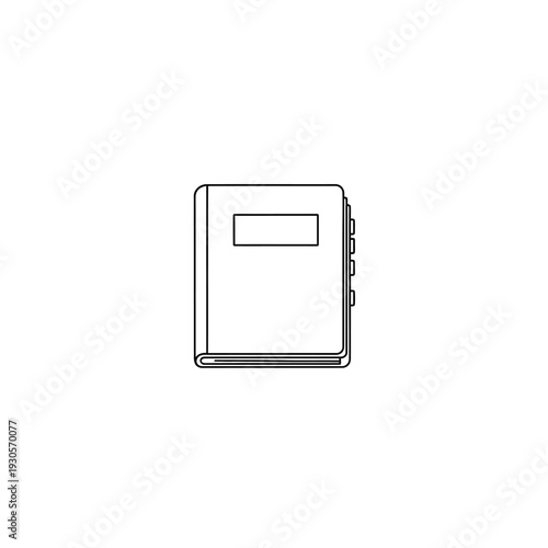 Minimalist Digital Notebook with Display and Buttons for Note Taking and Organization