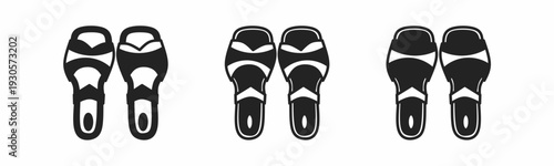 Slippers icon on white background. Vector logo slippers illustration.