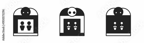 Dispensers icon on white background. Vector logo dispensers illustration.