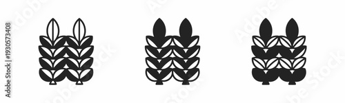 Wheat icon on white background. Vector logo wheat illustration.