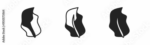 Leaf icon on white background. Vector logo leaf illustration.