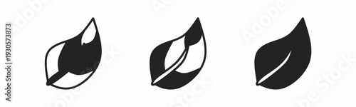 Leaf icon on white background. Vector logo leaf illustration.
