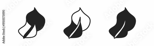 Leaf icon on white background. Vector logo leaf illustration.