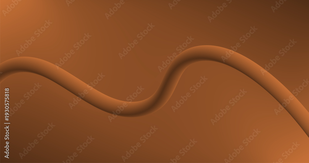 Obraz premium Abstract Copy Space of Curve flow liquid Smooth and soft Line on Brown Gradient Design