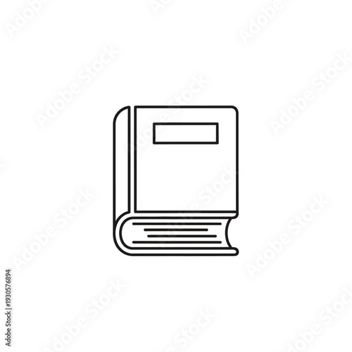 Minimalist Illustration of a Traditional Hardcover Book for Educational and Creative Use