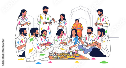 Joyful Post Holi Festival Gathering
