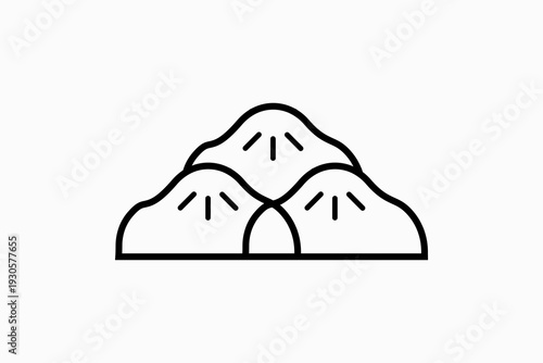 Dumpling Vector Logo Premium