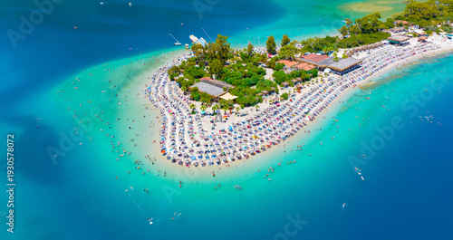 Bild auf Leinwand Oludeniz beach, Blue Lagoon aerial, Turkey