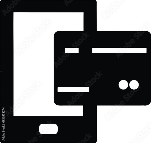 online payment icon silhouette vector illustration on transparent background