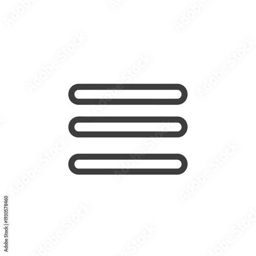 Minimalist Line Art Illustration of a Stack of Horizontal Lines for Modern Design