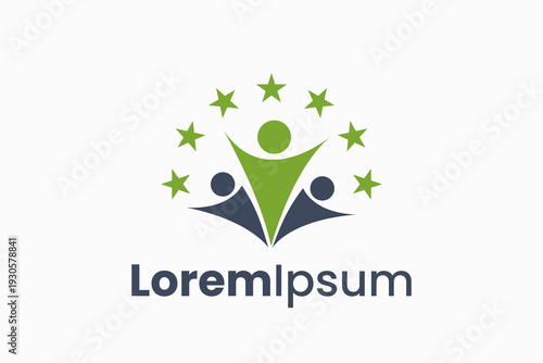 People Community Vector Logo Premium