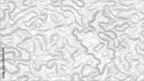 Abstract topographic map contour, white background and black wave lines pattern texture. geographic contour map grid backdrop paper texture. terrain path isolated on a background.	