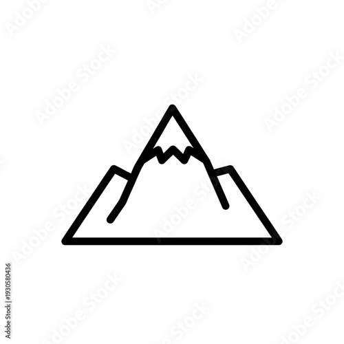 Minimalist Mountain Outline Illustration for Nature and Adventure Themes