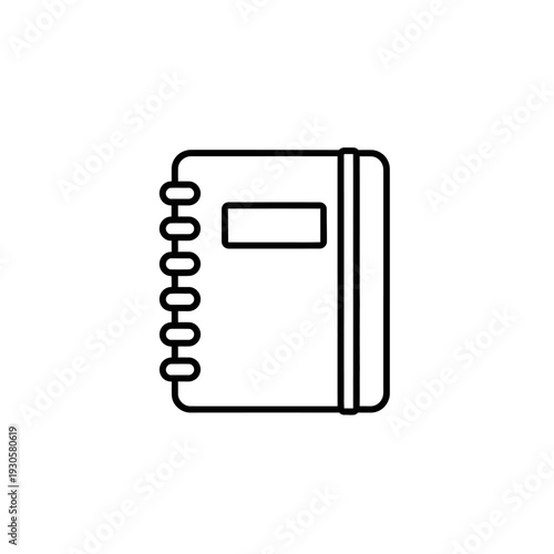 Minimalist Notebook Icon for Office Supplies and Stationery Representation