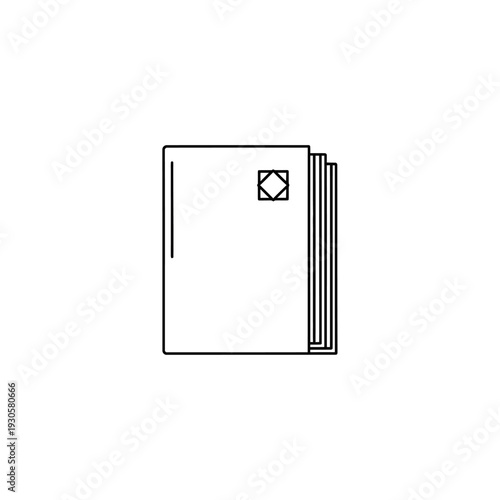 Minimalist Notebook or Journal with Geometric Design for Stationery and Office Use