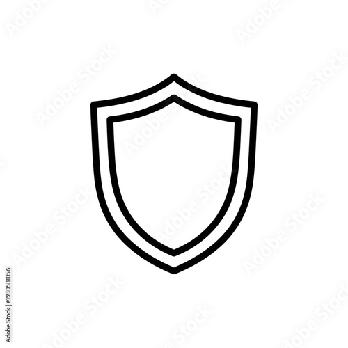 Minimalist Shield Icon for Security and Protection Symbols