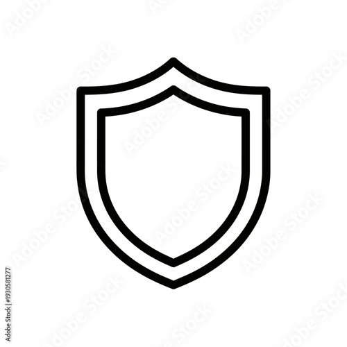 Minimalist Shield Icon Symbolizing Security and Protection in Digital Design