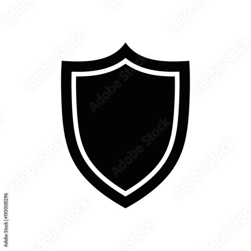 Minimalist Shield Icon Symbolizing Security and Protection