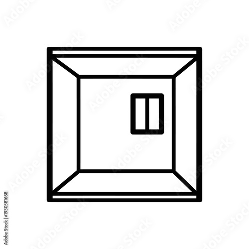 Minimalist Square Window with Internal Blinds in Modern Interior Design