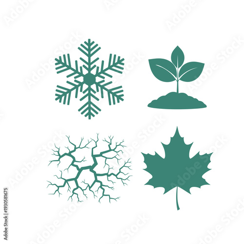
green plant vector logo