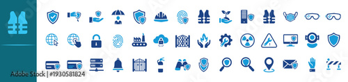 Security & Safety Icons Set – Cyber Security, Protection, Shield & Surveillance Vector Icons Pack