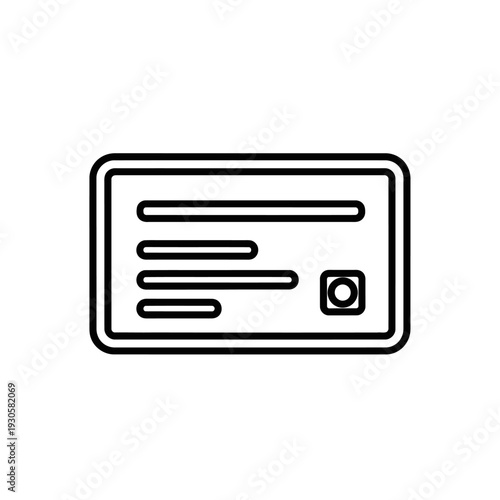 Minimalistic Illustration of a Credit Card for Financial and Payment Concepts