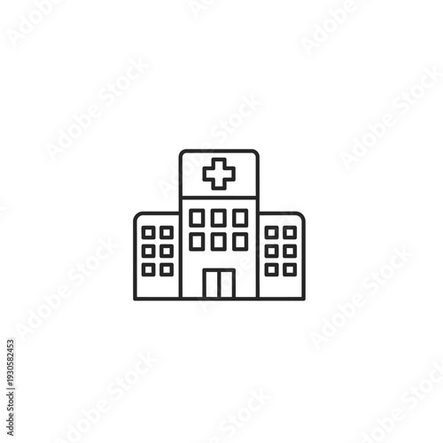 Modern Hospital Building Exterior View with Healthcare Facility Design