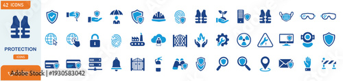 Security & Safety Icons Set – Cyber Security, Protection, Shield & Surveillance Vector Icons Pack