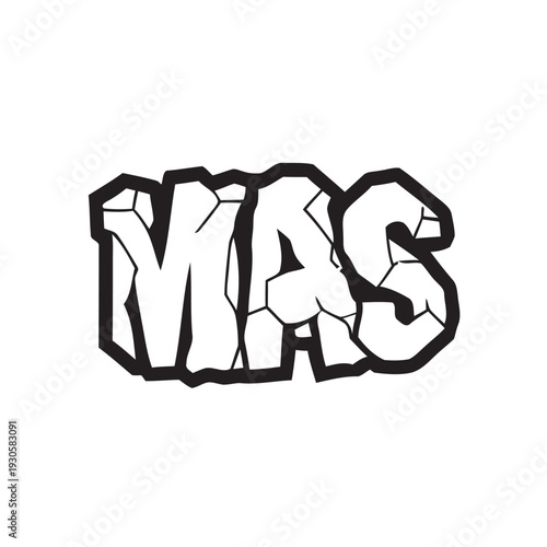 black patterned vector logo