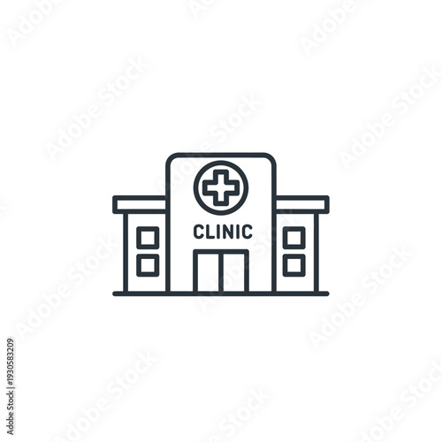 Modern Medical Clinic Exterior Building with Healthcare Signage